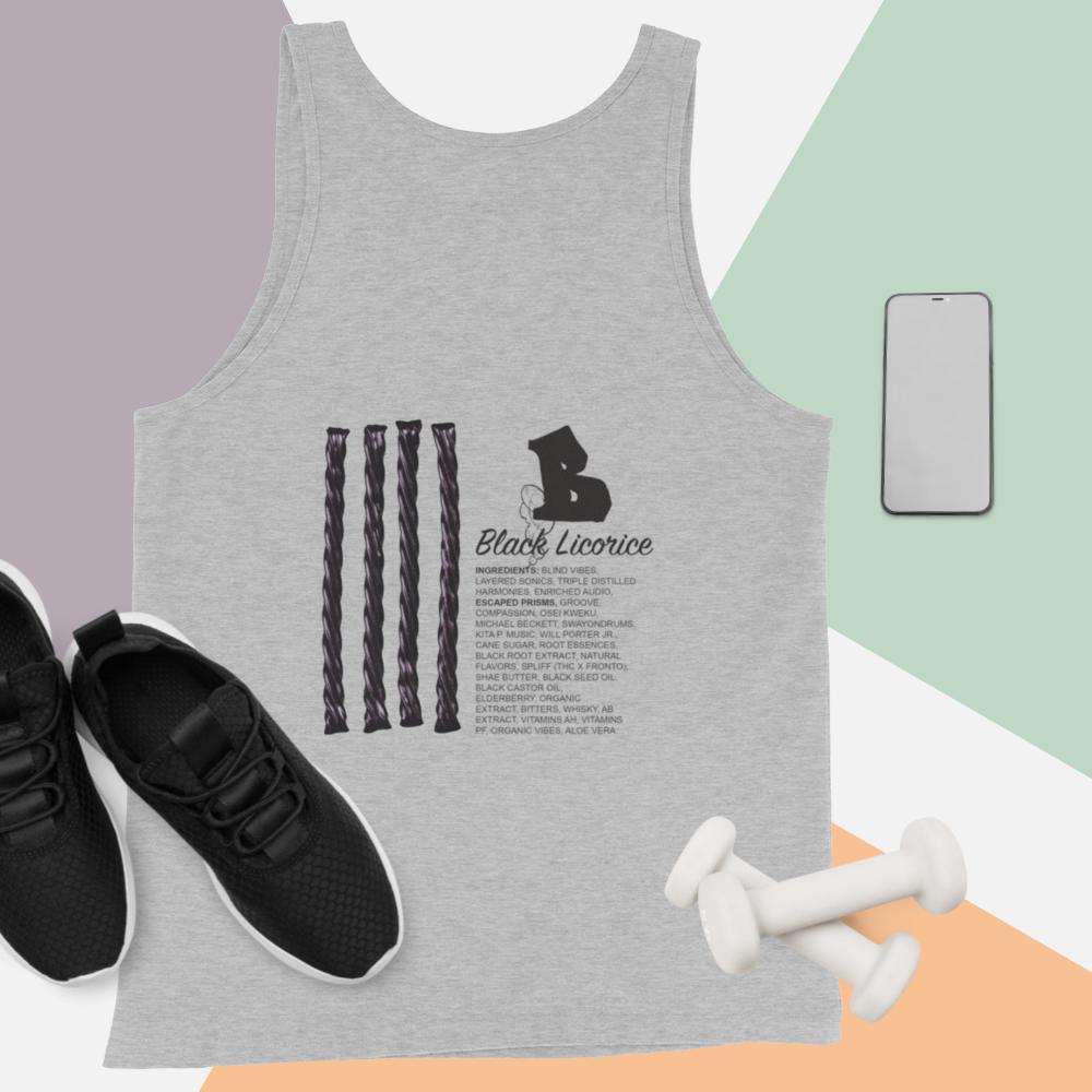 Black Licorice Escaped Prisms Unisex Tank Top